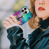 GlamCase for iPhone 16 Pro iPhone 16 Pro Case Hipster Flying Cat Space Galaxy Printed Slim Sleek Cute Plastic Hard Prote