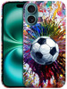 GlamCase for iPhone 16 Plus iPhone 16 Plus Case Vintage Color Soccer Design Printed Slim Sleek Cute Plastic Hard Protect