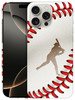 GlamCase for iPhone 16 Pro iPhone 16 Pro Case Girls Baseball Design Printed Slim Sleek Cute Plastic Hard Snap on Protect