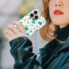 GlamCase for iPhone 16 Pro iPhone 16 Pro Case Teal Floral Pattern Design Printed Slim Sleek Cute Plastic Hard Protective