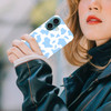 GlamCase for iPhone 16 Plus iPhone 16 Plus Case Cow Skin Blue Pattern Design Printed Slim Sleek Cute Plastic Hard Protec