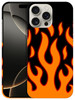 GlamCase for iPhone 16 Pro iPhone 16 Pro Case Glowing Orange Flames Design Printed Slim Sleek Cute Plastic Hard Protecti