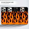 GlamCase for iPhone 16 Pro iPhone 16 Pro Case Glowing Orange Flames Design Printed Slim Sleek Cute Plastic Hard Protecti