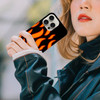 GlamCase for iPhone 16 Pro iPhone 16 Pro Case Glowing Orange Flames Design Printed Slim Sleek Cute Plastic Hard Protecti