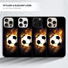GlamCase for iPhone 16 Pro Max iPhone 16 Pro Max Case Soccer On Fire Design Printed Slim Sleek Cute Plastic Hard Protect