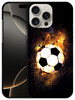 GlamCase for iPhone 16 Pro iPhone 16 Pro Case Soccer On Fire Design Printed Slim Sleek Cute Plastic Hard Snap on Protect