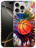 GlamCase for iPhone 16 Pro iPhone 16 Pro Case Vintage Color Basketball Design Printed Slim Sleek Cute Plastic Hard Prote