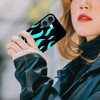 GlamCase for iPhone 16 iiPhone 16 Case Flame Teal Design Printed Slim Sleek Cute Plastic Hard Snap on Protective Designe