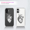 GlamCase Clear Case for iPhone 16 Plus iPhone 16 Plus Clear Case Strawberry Pattern Design Printed Durable Clear Shockpr