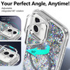 YZB Magnetic for iPhone 16 Pro Case Crystal Gem Compatible with MagSafe Glitter Sparkly Bling Builtin Stand MilitaryGrad