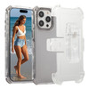Ephoou Case for iPhone 16 Pro Crystal Clear Rotatable Belt Clip Holster Cover Not Yellowing Heavy Duty Shockproof Protec