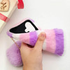 Losin for iPhone 16 Plush Furry Case with Bling Diamond Camera Protection Women Girls Cute Case with 3D Heart Pendant So