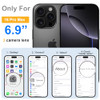 for iPhone 16 ProMax Case Matte Clear Compatible with Magsafe Screen Protector Wrist Strap Full Camera Lens Protection T