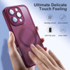 for iPhone 16 ProMax Case Matte Clear Compatible with Magsafe Screen Protector Wrist Strap Full Camera Lens Protection T