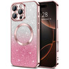 Hython for iPhone 16 Pro Case Clear Magnetic Glitter Phone Cases Compatible with MagSafe Full Camera Lens Protector Slim