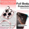Hython for iPhone 16 Pro Case Clear Magnetic Glitter Phone Cases Compatible with MagSafe Full Camera Lens Protector Slim