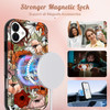 LISEVO for iPhone 16 Plus Case Compatible with MagSafe Women Cute Girls Magnetic Plustective Phone Cover Mushroom Design