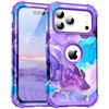 BQQFG for iPhone 17 Pro Max CaseThree Layer Heavy Duty Shockproof Hybrid Hard Plastic Bumper Soft Silicone Rubber Drop P