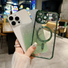 OUROL Compatible with iPhone 16 Plus Magnetic Glitter CaseCompatible with Magsafe Plating Cute Bling Clear Case Slim for