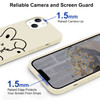 JOYLAND Couple Cases Compatible with iPhone 16 Pro Max Cute Black Bunny Pattern Matching Phone Case Ultra Slim Silicone