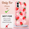 LISEVO for iPhone 16 Case Compatible with MagSafe Women Cute Girls Magnetictective Phone Cover Strawberry Girly Kawaii H