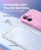 BERFY Compatible with iPhone 16 Case Glitter 3 in 1 with Screen Protector Camera Lens Protector NonYellowing Clear Spark