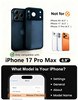 Eastinbox for iPhone 17 Pro Max Case 16FT Military Grade Shockproof AntiSlip AntiScratch Slim Translucent Frosted Matte