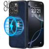 LOHASIC for iPhone 16 Pro Leather Case Magnetic Leather Cover with Strong MagSafe Logo Cutout Soft Grip Designer i Phone
