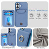 VANAVAGY Compatible for iPhone 16 Plus Wallet Case with Credit Card Holder 360 Rotation Ring Kickstand PU Leather Magnet
