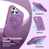 SURPHY 360 Magnetic Stand for iPhone 16 Pro Max Case with Finger Ring Compatible with MagSafe Ring Stand and Finger Ring