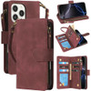 RANYOK Wallet Case for iPhone 16 Pro with RFID Blocking Card Holder PU Leather Zipper Pocket Flip Folio Case for iPhone