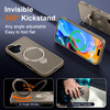 Multiin1 Magnetic KickStand Ring Holder for iPhone 16 Case Compatible with MagSafe Builtin 360 Rotatable Invisible Stand