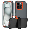 Olinoo Case for iPhone 16 Plus 3Layer Super Full Heavy Duty Rugged Case Belt Clip Holster Kickstand Protective CoverBlac