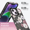 Goodon for iPhone 16 Pro Case Wallet Flip Folio Leather Cover with Trendy Floral Design 3 Card Slots Kickstand Function