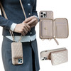 JUSTRAL Crossbody Wallet Case for iPhone 16 Pro Quilted PU Leather Zipper Phone Purse with Card Holder Coin Pocket Kicks