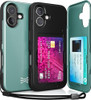 TORU for iPhone 16 Wallet Case with Card Holder Hidden ID Credit Card Slot Flip Kickstand Slim Fit Shockproof Heavy Duty