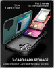 TORU for iPhone 16 Wallet Case with Card Holder Hidden ID Credit Card Slot Flip Kickstand Slim Fit Shockproof Heavy Duty