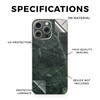 Phone Skin Compatible with Apple iPhone 16 Pro Max Green Marble Premium 3M Vinyl Protective Wrap Decal Cover Easy to App