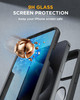 Miracase Magnetic for iPhone 15 Pro Case Compatible with MagSafe FullBody Bumper Phone case with Builtin Glass Screen Pr