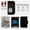 VANAVAGY Compatible for iPhone 16 Plus Wallet Case PU Leather Flip Cover with RFID Blocking Card Holder Wrist Strap Kick