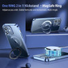 TLIKEMISS CD Ring Compatible with MagSafe Invisible Stand Magnetic for iPhone 16 Case Clear Bumper NonYellowing Look as