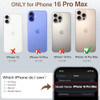 LOHASIC for iPhone 16 Pro Leather Case Magnetic Back Cover Luxury Soft Lychee Leather Elegant Lovely Women Grils Cute Ca