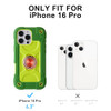 Cookiver for iPhone 16 Pro 63 inch Case Heavy Duty Shock Resistant Military Grade Rugged Case with Ring Stand Glass Scre