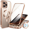 BERFY for iPhone 16 Pro Case Compatible with MagSafe Builtin 9H Tempered Screen Protector and Camera Protection Full Bod