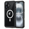 Lanhiem Magnetic for iPhone 16 Plus Case IP68 Waterproof Dustproof Compatible with MagSafe Built in Screen Protector Ful