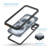 Lanhiem Magnetic for iPhone 16 Plus Case IP68 Waterproof Dustproof Compatible with MagSafe Built in Screen Protector Ful