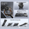 NIFBANG for iPhone 16 Pro Max Phone Case360 Rotation Kickstand Aluminum Metal Slide Camera CoverFrameless Military Grade