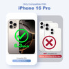 DORAFIN for iPhone 16 Case with Invisible Ring Stand Military Drop Protection Compatible with MagSafe Matte Translucent