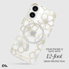 CaseMate iPhone 16 Case Compatible with MagSafe Sparkly Floral Phone Case with 12ft Drop Protection Premium Magnetic Cov