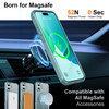 ZHOGTNEG 360 Magnetic Swivel Ring for iPhone 16 case Builtin Metal Stand and Ring Holder Magsafe Compatible Military Gra